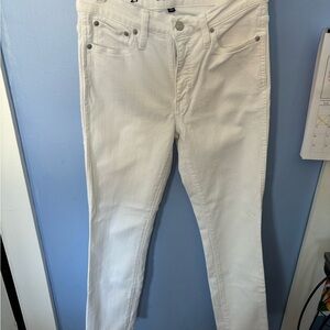 J. Crew White Straight Leg Jeans with Vintage Appeal